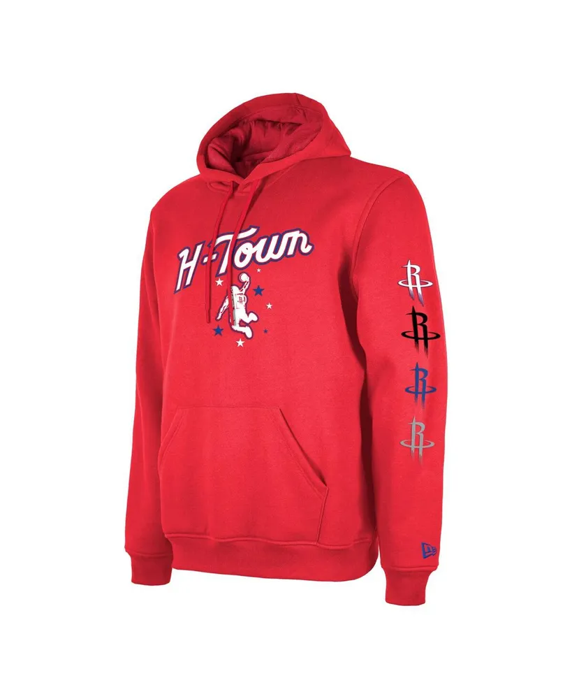 Men's New Era Red Houston Rockets 2023/24 City Edition Big and Tall Pullover Hoodie