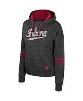 Women's Colosseum Charcoal Indiana Hoosiers Catherine Speckle Pullover Hoodie