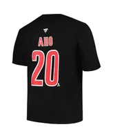 Men's Profile Sebastian Aho Black Carolina Hurricanes Big and Tall Name Number T-shirt