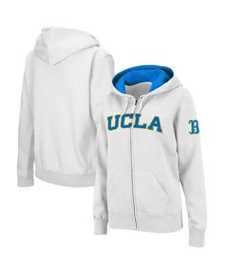 Women's Colosseum White Ucla Bruins Arched Name Full-Zip Hoodie