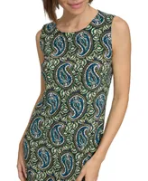 Tommy Hilfiger Women's Paisley Sleeveless Shift Dress