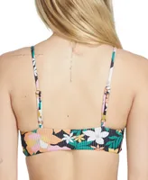 Volcom Juniors' Printed Had Me At Aloha Cropped Bikini Top