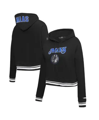 Women's Pro Standard Black Dallas Mavericks 2023/24 City Edition Cropped Pullover Hoodie
