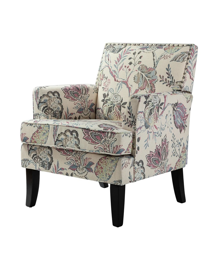 Hulala Home Herrera Classic Upholstered Armchair with Nail Head Trim