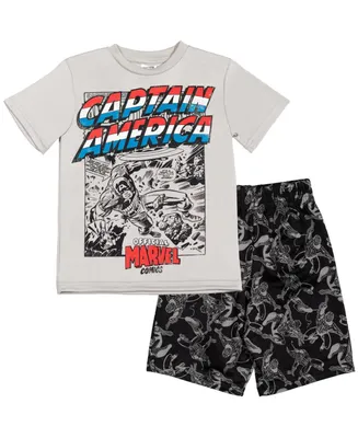 Marvel Toddler Boys Avengers Captain America Graphic T-Shirt & Shorts Captain America