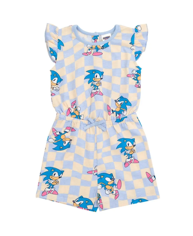 Sega Sonic the Hedgehog Girls Romper Little Kid to Big