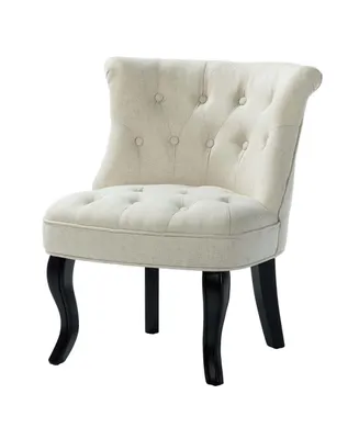 Hulala Home Modern Velvet Armless small Accent Chairs For Space Saving