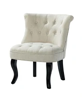 Modern Velvet Armless small Accent Chairs For Space Saving