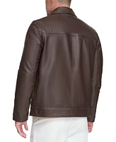 Marc New York Men's Halen Pebbled Leather Trucker Jacket
