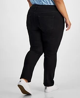 Style & Co Plus Mid-Rise Slim-Leg Stretch Jeans