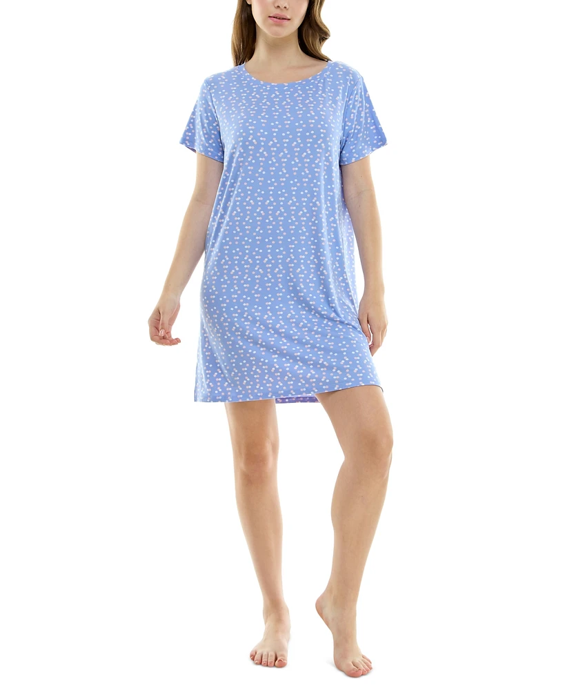 Roudelain Women's Printed Short-Sleeve Sleepshirt