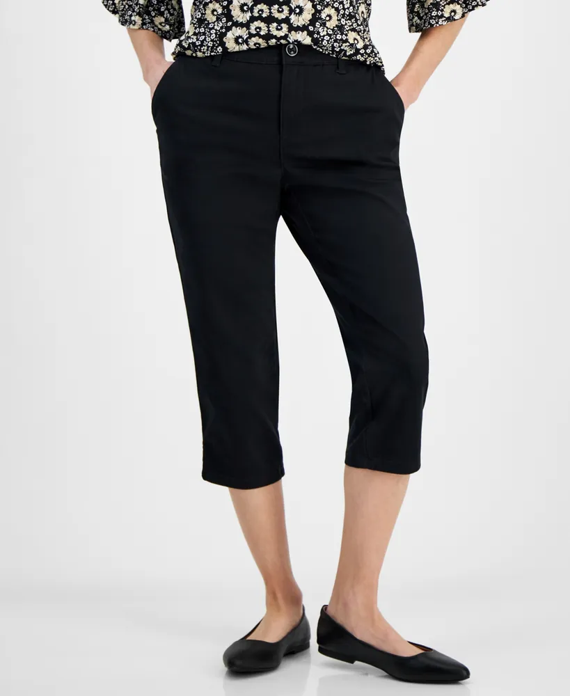 Style & Co Petite Pull On Comfort Capri Pants, Created for Macy's