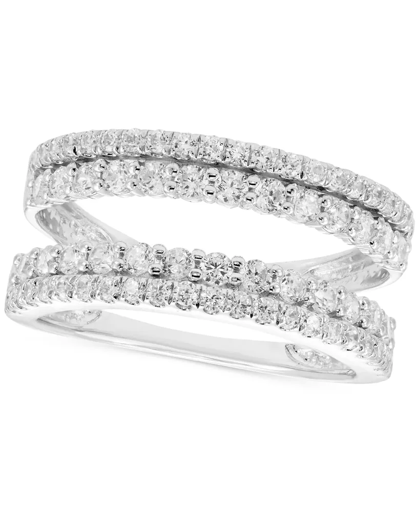 Diamond Double Row Guard Enhancer (1 ct. t.w.) in 14k White Gold