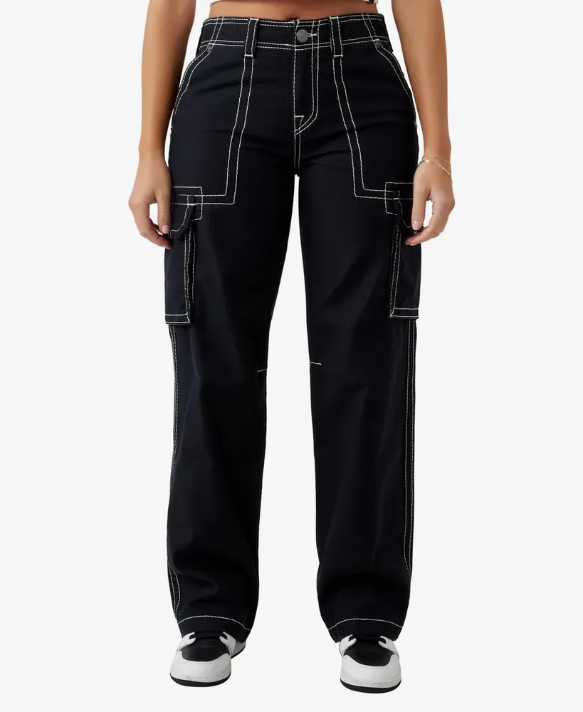 True Religion Big T Cargo Pants Black, Women