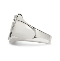 Chisel Stainless Steel Polished Sterling Silver Praying Hands Ring