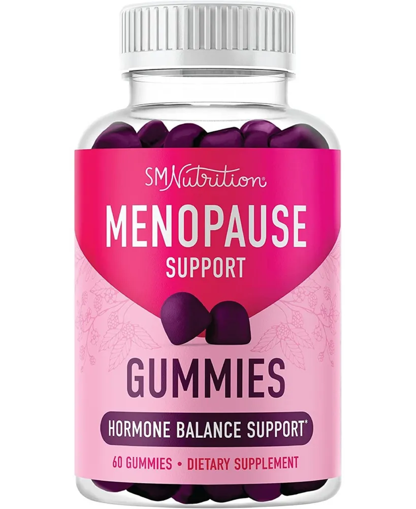 SMNutrition Menopause Support Gummies | Hormone Balance Relief for Hot Flashes, Night Sweats, Mood Swings, & Bloating | with Phytoestrogen Soy Extract