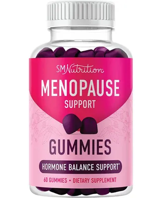 Menopause Support Gummies | Hormone Balance Relief for Hot Flashes, Night Sweats, Mood Swings, & Bloating | with Phytoestrogen Soy Extract, Vitamin D3