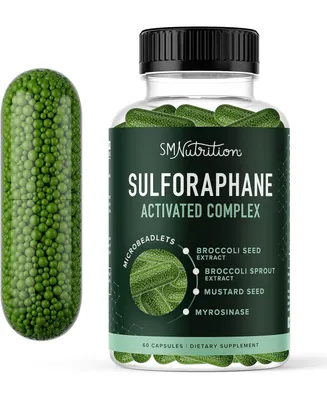 Sulforaphane Microbeadlet Complex 26MG of Glucoraphanin + Myrosinase | Complete NRF2 Activator, Antioxidant & Cellular Health Supplement | 60 Ct