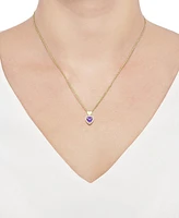 3-Pc. Set Amethyst (2-1/8 ct. t.w.) & Lab-Grown White Sapphire (1/3 Heart Ring, Pendant Bracelet 14k Gold-Plated Sterling Silver (Also