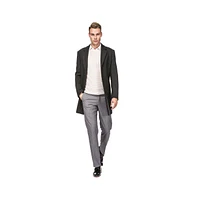 Braveman Men's Tailored Wool Blend Notch Collar Walker Car Coat