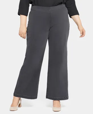 Nydj Plus Pull On Teresa Wide Leg Jeans
