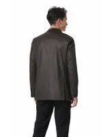 Daniel Hechter Mens Dark Brown Microsuede two button Sport Coat