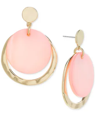 Style & Co Gold-Tone Crescent Drop Earrings, Created for Macy's