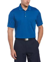 Pga Tour Men's Airflux Solid Mesh Short Sleeve Golf Polo Shirt