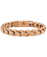 Bulova Rose Gold-Tone Ip Stainless Steel Link Bracelet