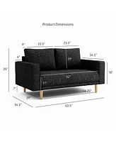 Aurelia 63" Boucle Fabric Loveseat