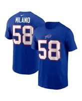 Men's Nike Matt Milano Royal Buffalo Bills Player Name and Number T-shirt