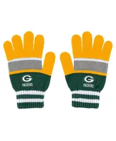 Women's Wear by Erin Andrews Green Bay Packers Stripe Glove and Scarf Set