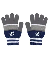 Women's Wear by Erin Andrews Tampa Bay Lightning Stripe Glove and Scarf Set