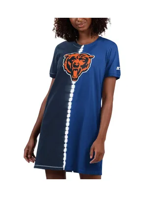 Women's Starter Navy Chicago Bears Ace Tie-Dye T-shirt Dress