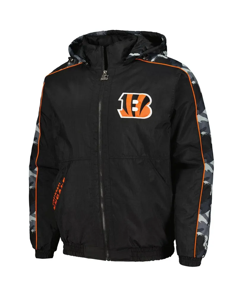 Men's Starter Black Cincinnati Bengals Thursday Night Gridiron Full-Zip Hoodie Jacket