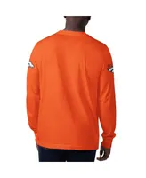 Men's Starter Orange Denver Broncos Clutch Hit Long Sleeve T-shirt