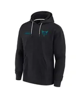 Men's and Women's Fanatics Signature Black Charlotte Hornets Super Soft Fleece Pullover Hoodie