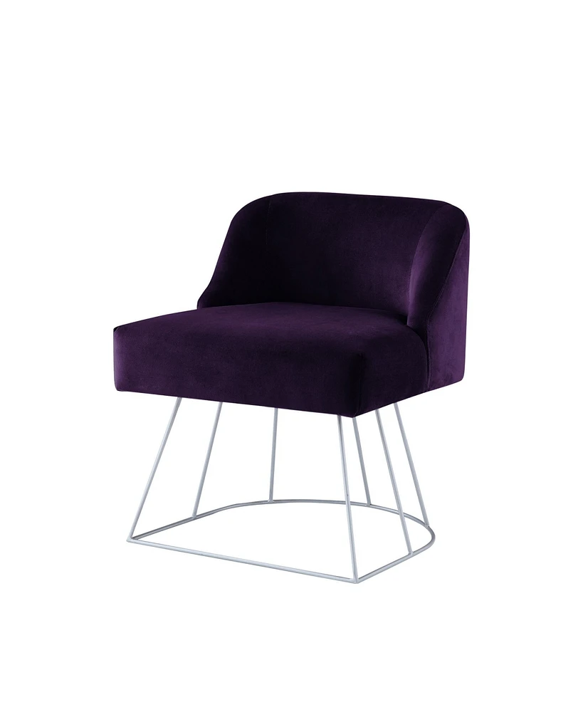Inspired Home Sonara Velvet Vanity Stool