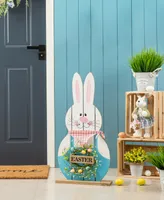 Glitzhome 30" H Easter Wooden Bunny Porch Decor