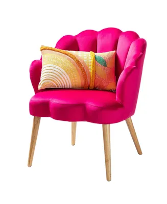Hulala Home Boho Accent Velvet Upholstered Living Room Chairs for Makeup Bedroom