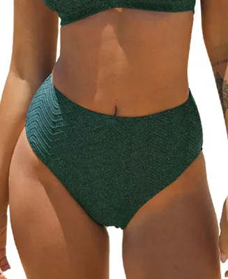 Women's Wave High Waist Bikini Bottom