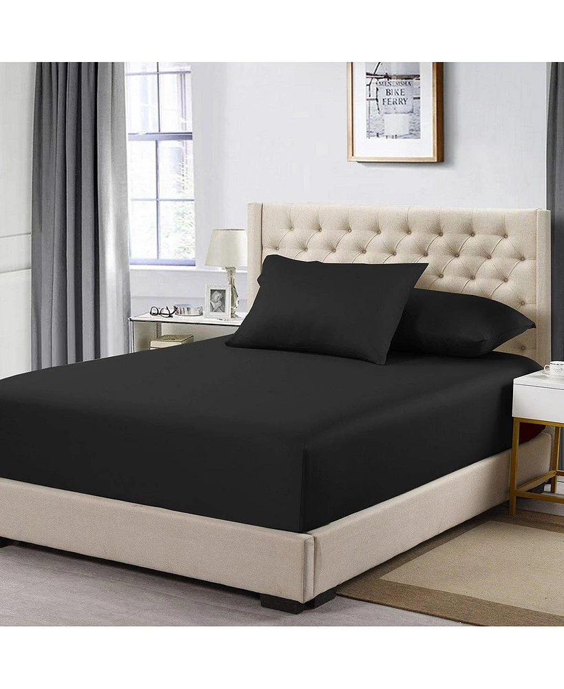Cotton Fitted Sheet Only - Solid 600 Thread Count, California King