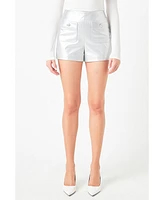 Women's Silver Out pocket Shorts