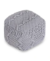 Loft Lyfe Abe Cotton Yarn Pouf Ottoman