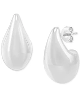 Polished Teardrop Sculptural Stud Earrings in 14k Gold, 22mm