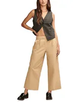 Lucky Brand Women's Pleated Cropped Wide-Leg Pants