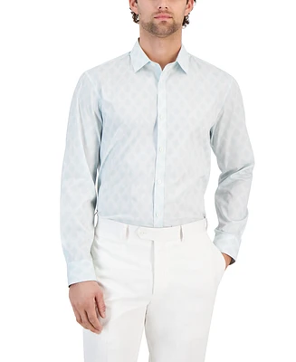 Alfani Men's Regular-Fit Diamond-Print Shirt, Created for Macy's