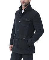 Bgsd Men Calvin Wool Blend Car Coat with Removable Bib