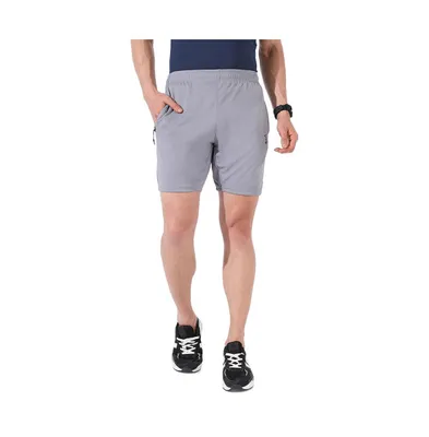 Campus Sutra Men's Light Grey Basic Activewear Short