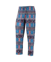 Men's Concepts Sport Blue Illinois Fighting Illini Ugly Sweater Long Sleeve T-shirt and Pants Sleep Set